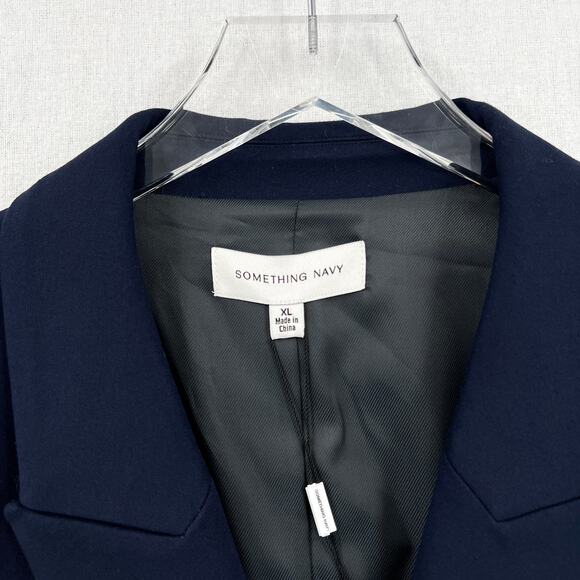 SOMETHING NAVY Danielle Double Breasted Blazer Womens XL Navy Blue Jacket NWT - Picture 10 of 14